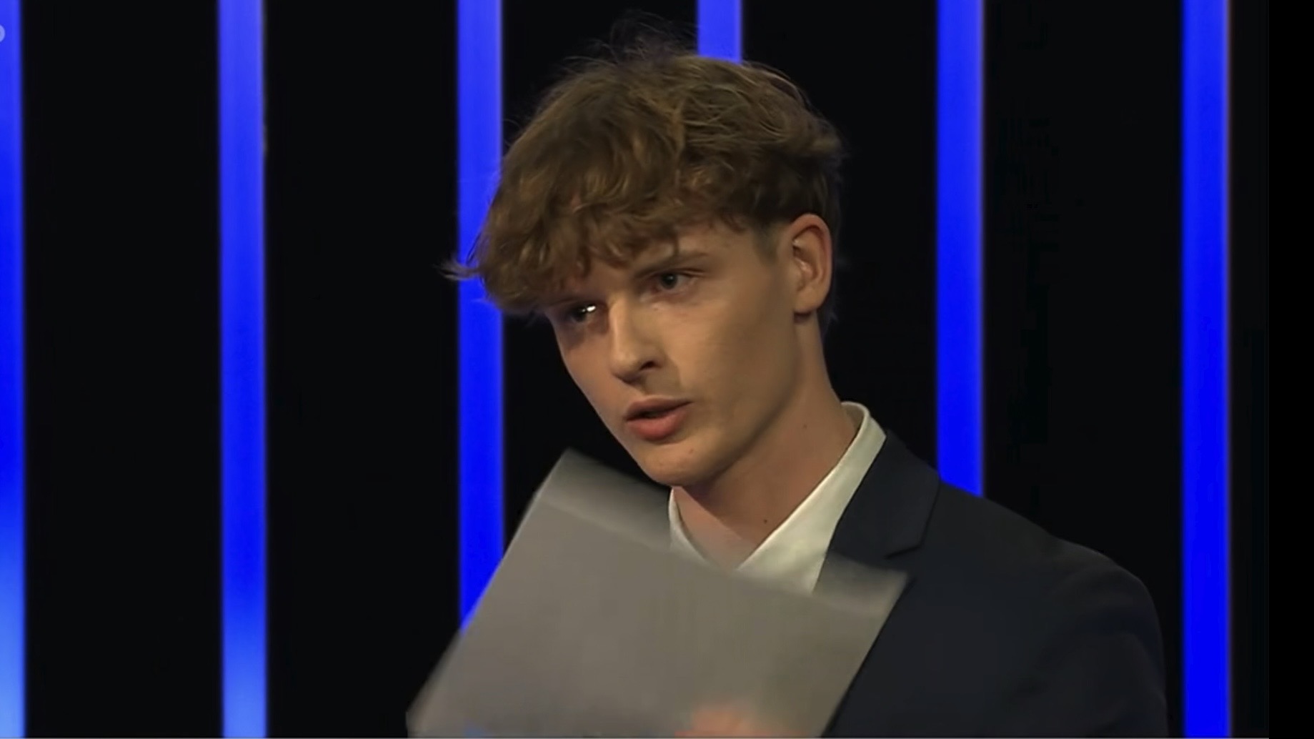 Adam Šejna během televizní debaty